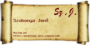 Szobonya Jenő névjegykártya